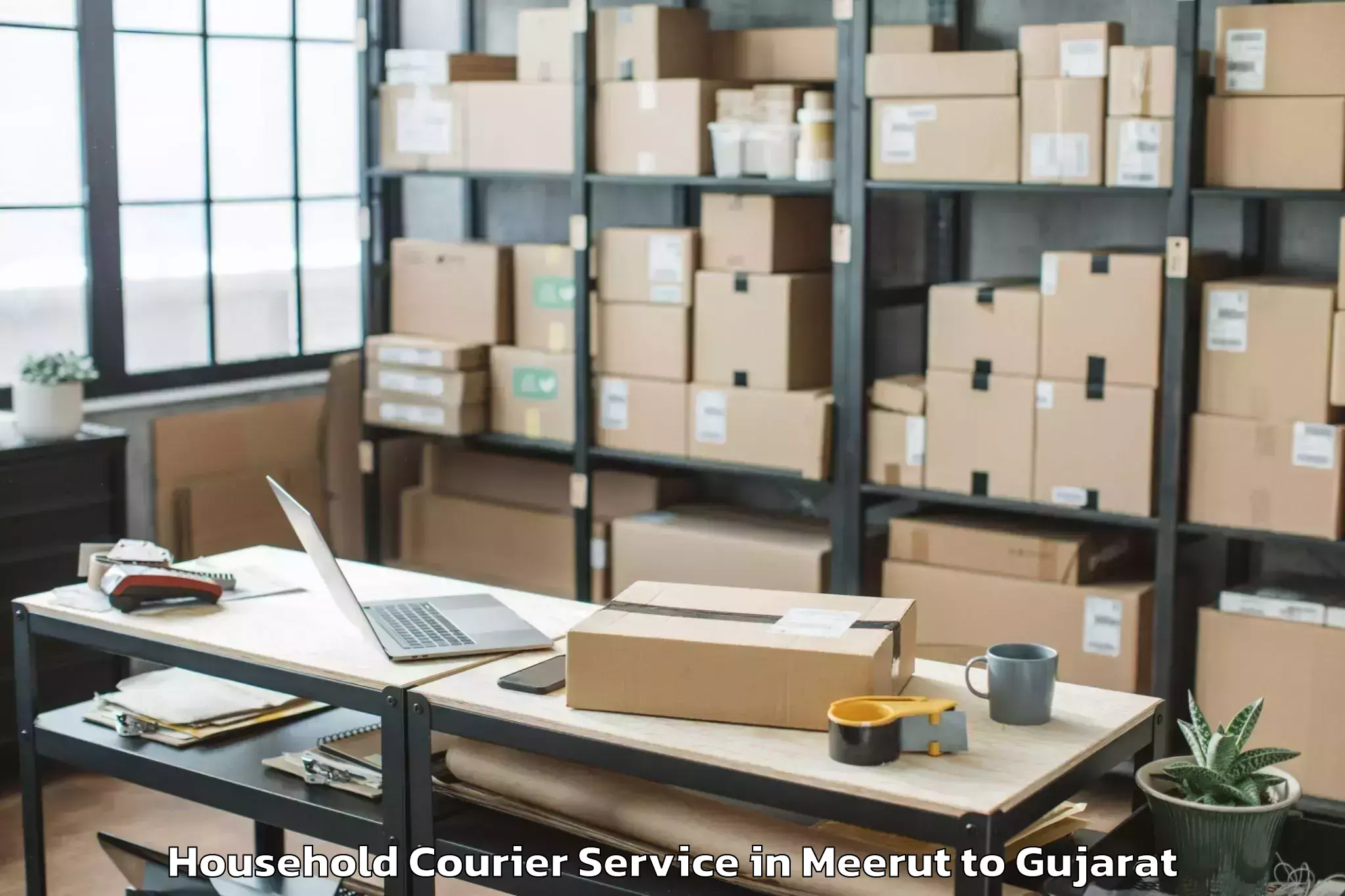 Book Meerut to Malpur Household Courier Online